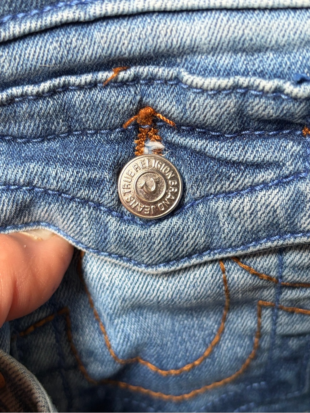 True Religion Mcbling Light Wash Straight Jeans low ride - Picture 6 of 6